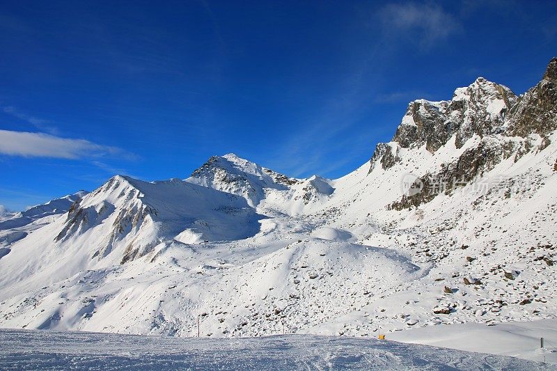 Ischgl / Samnaun滑雪场，奥地利冬季